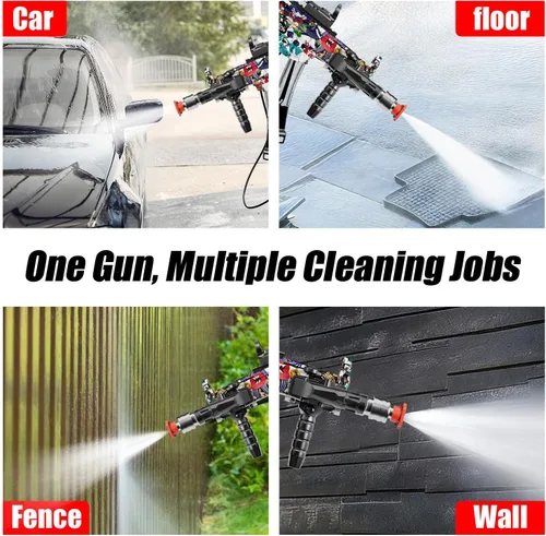 Miniatura 7 de Pistola de lavado a presión giratoria de 3600 PSI, mango de gatillo fácil de tirar con enchufe de conexión rápida de 3/8 pulgadas, cañón de espuma