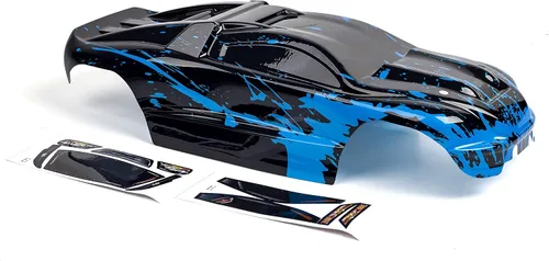 SummitLink Cuerpo personalizado azul fangoso sobre negro estilo compatible con E-Revo escala 1/10 RC coche o camión (camión no incluido) ER-BB-01