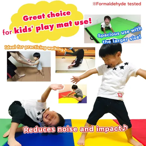 Miniatura 8 de KaRaDaStyle Tapete de gimnasia plegable y elástico de 71 x 24 x 2 pulgadas, para entrenamiento muscular, para niños, para yoga, deportes