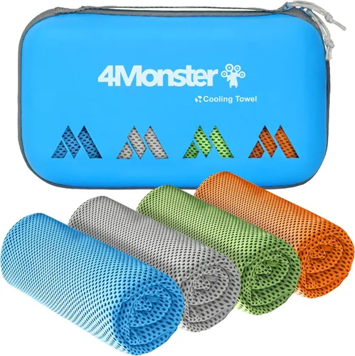 4Monster Toalla de enfriamiento para cuello y cara, toalla fría de microfibra para climas cálidos, toalla de hielo de secado rápido, trapos de