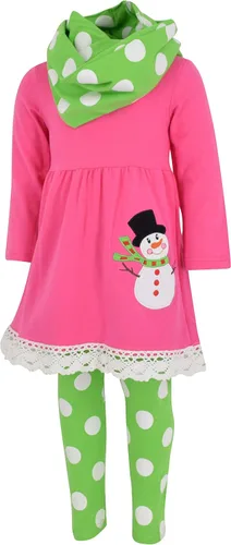 Miniatura 5 de Unique Baby Conjunto de 5 leggings a juego para niñas de 3 piezas
