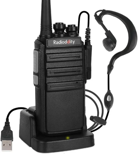 Miniatura 3 de Radioddity GA-2S Walkie Talkies de largo alcance para adultos, radio bidireccional UHF recargable con carga micro USB + auricular acústico de aire