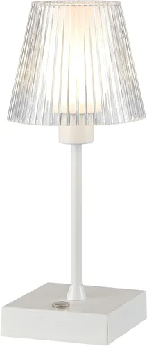 Miniatura 10 de JONATHAN Y JYL7225A - Lámpara LED recargable portátil de bronce aceitado de 12.5 pulgadas, con pantalla acrílica acanalada transparente, regulable