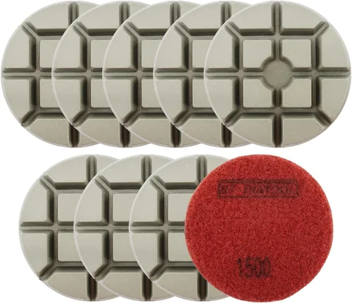 Miniatura 16 de DT-DIATOOL Almohadillas de pulido de diamante para piso, resina de terrazo, diámetro del suelo, grano de 4 pulgadas, 800 unidades, 6