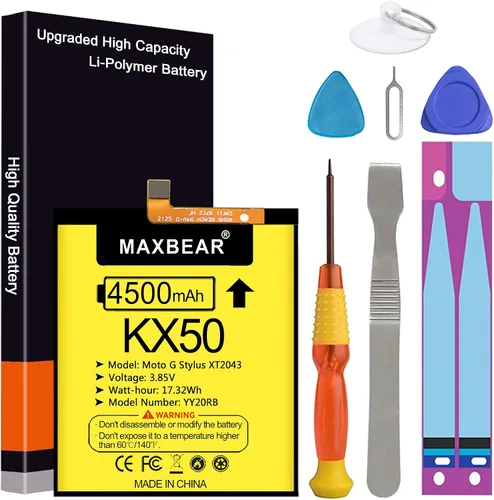 MAXBEAR Moto G Stylus - Batería (actualizada) de polímero de litio de 4500 mAh para Motorola Moto G Stylus 2020 (KX50) Moto G Pro, Moto G8 Stylus,