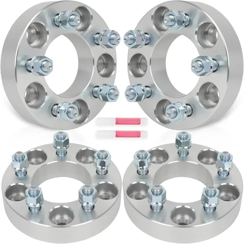 Miniatura 10 de SCITOO 2 adaptadores de rueda de 5 x 4.5 a 5 x 4.75 pulgadas, orificio de 1 pulgada, pernos de 2.913 in de 12 x 1.5 y 5 lengüetas, espaciadores
