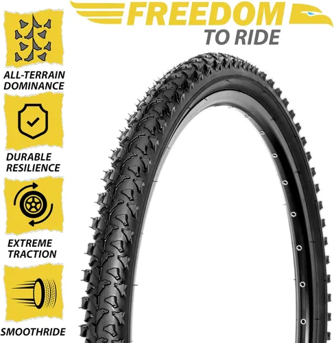 Miniatura 3 de MOHEGIA Neumático de repuesto para bicicleta de montaña: neumático de bicicleta plegable resistente a pinchazos de 26 x 1.95 pulgadas