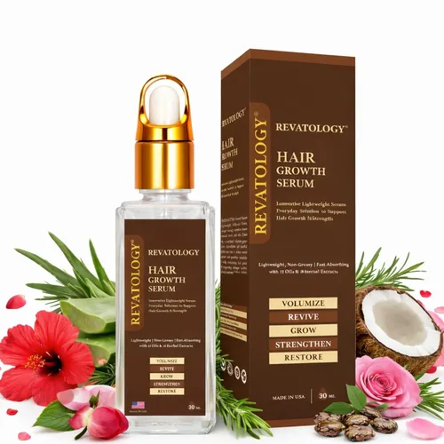 Revatology - Suero para el crecimiento del cabello para mujeres y hombres, suero diario para el cuero cabelludo sin enjuague diario para adelgazar
