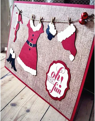 Miniatura 4 de Troqueles de corte de metal para mujer, Navidad, Papá Noel, falda de vestido, plantillas en relieve, molde de plantilla para álbum de recortes