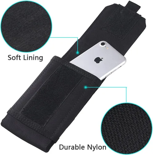 Miniatura 5 de Funda táctica Molle para teléfono, bolsa universal para cinturón para iPhone 17 Pro Max/17 Pro/17/16 Pro Max/15 Pro Max/14 Pro Max/13/12, Samsung