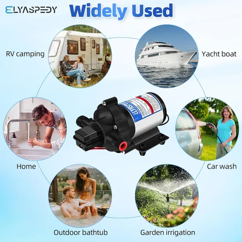 Miniatura 7 de 2025 mejorada 2088-422-144 bomba de agua dulce para RV, bomba de agua de diafragma autocebante de 12 V 3.3 GPM, 45 PSI, incluye interruptor
