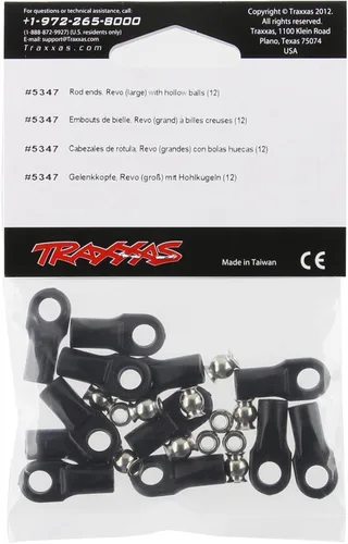 Miniatura 2 de Traxxas 5347 Extremos de varilla con bolas huecas, grandes (juego de 12)