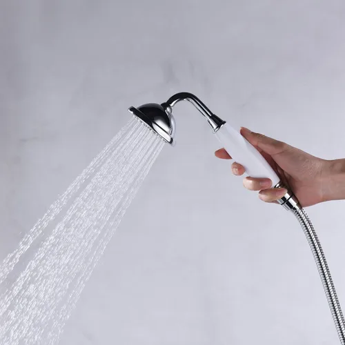 Miniatura 6 de Grifo de bañera montado en el piso, grifos de llenado de bañera independientes cromado alto caudal 11.9GPM con montaje de ducha manual RIGOBAL