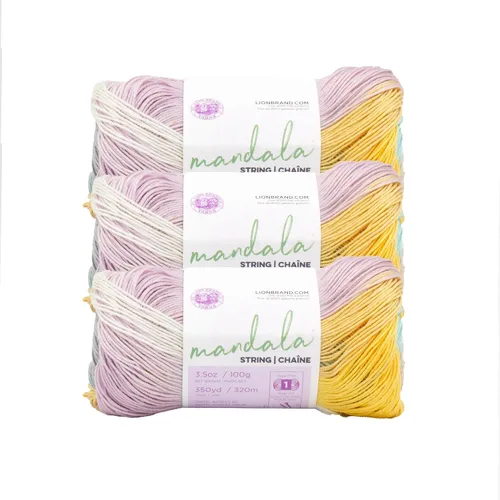 Miniatura 14 de Lion Brand Yarn Hilo Mandala String, Hilo Fingering para Tejer y Crochet, Acoustic, 1 Paquete