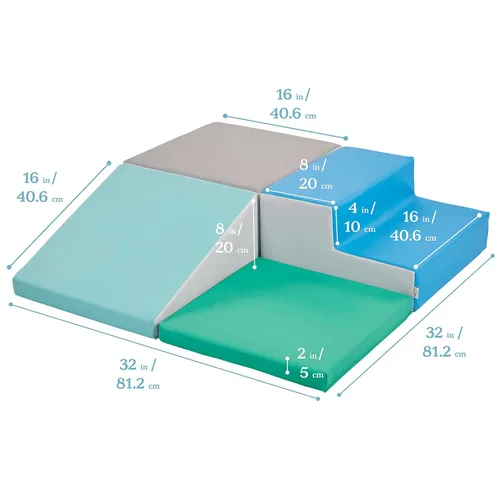 Miniatura 2 de ECR4Kids SoftZone Junior Little Me - Escalador de esquina, juego para principiantes, contemporáneo, 4 piezas