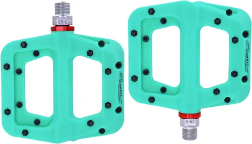Miniatura 2 de FOOKER Pedales MTB para bicicleta de montaña, 3 rodamientos, antideslizantes, ligeros, de fibra de nailon, pedales de plataforma de bicicleta