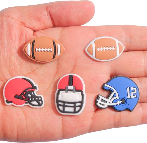 Miniatura 5 de Dijes deportivos para zapatos de cocodrilo, béisbol, sóftbol, fútbol, baloncesto, croc, dijes para niños, niñas, mujeres y hombres