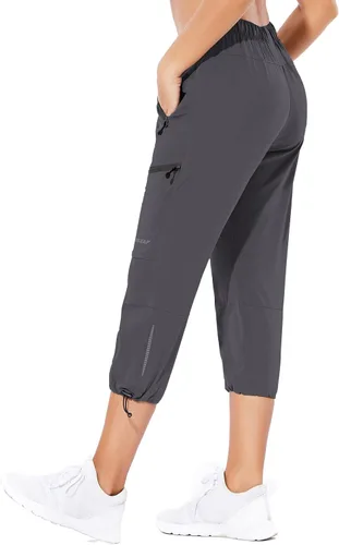 Miniatura 7 de BALEAF Women's Hiking Cargo Capris Outdoor Lightweight Water Resistant Pants UPF 50 Zipper Pockets