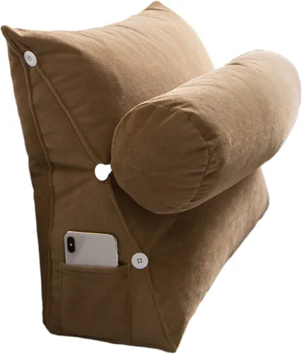 Miniatura 9 de Cojín triangular de cuña, almohada triangular de lectura, almohada de cuña trasera con almohada ajustable para el cuello, cojín de apoyo perfecto