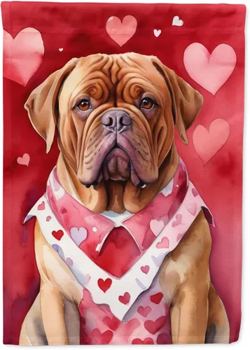 Miniatura 136 de Caroline's Treasures DAC5292CHF - Bandera de Border Collie My Valentine House para porche, grande, con manga para porche, para colgar en la pared