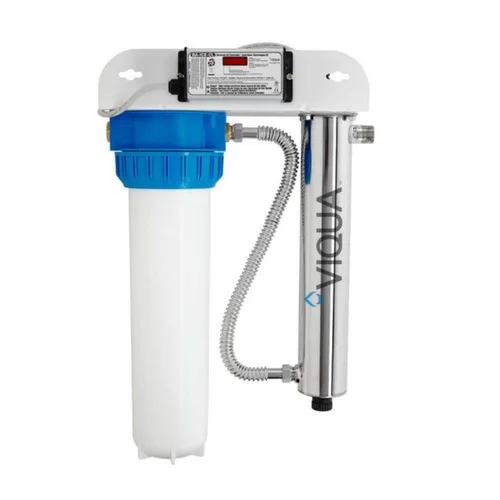 Viqua VH410-F20 Sistema de tratamiento de agua UV para el hogar con prefiltro integrado, 18 GPM para toda la casa y filtración comercial ligera,
