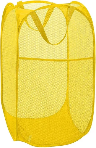 Miniatura 8 de Cesta de lavandería emergente, cesta plegable de malla para ropa de los niños, para dormitorio universitario o para viajar, cesta de lavandería