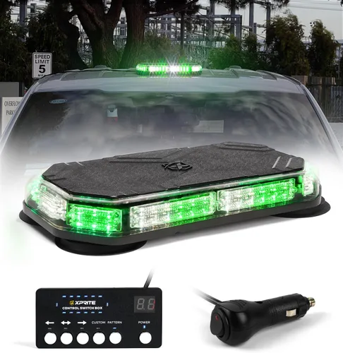 Miniatura 11 de Xprite Barra de Luz Estroboscópica de Emergencia Ámbar para Techo, Luces Intermitentes de Seguridad Beacon de Advertencia con Panel de Control Base