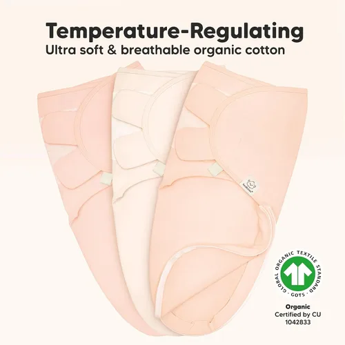 Miniatura 5 de KeaBabies Paquete de 3 sacos de dormir para bebé con cremallera y 5 paños para eructos para bebés niños y niñas, saco de envolver para recién