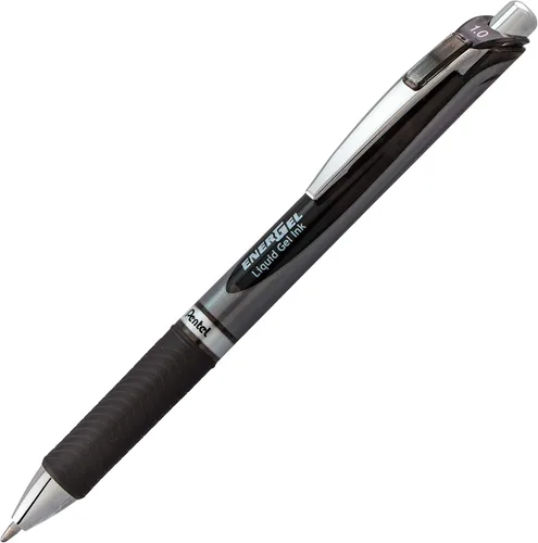 Miniatura 2 de Pentel EnerGel RTX - Bolígrafo de gel líquido retráctil, línea gruesa, punta de metal, tinta negra, paquete de 3 unidades (BL80BP3A)