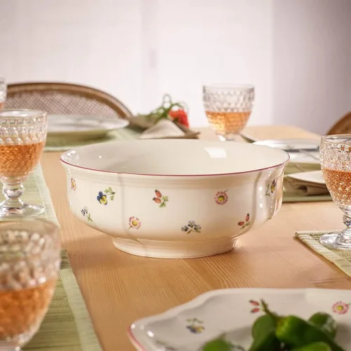 Miniatura 2 de Villeroy & Boch Petite Fleur - Tazón redondo para verduras, porcelana de alta calidad, fabricado en Alemania, apto para lavavajillas y microondas