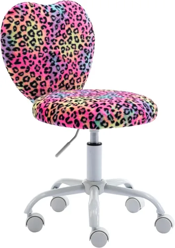Miniatura 15 de Butterfly - Escritorio y silla para niños, ajustable, giratorio, peludo, azul, para el hogar, dormitorio, escuela, dormitorio