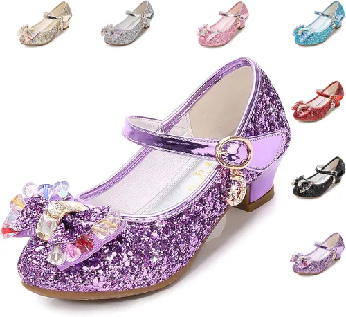 Cadidi Dinos Zapatos de vestir para niñas, zapatos de fiesta de boda, zapatos de tacón Mary Jane Princesa (bebéniño pequeñoniño grande)