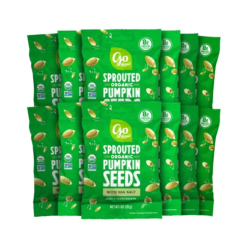Miniatura 11 de Semillas germinadas orgánicas de calabaza y girasol Go Raw, 10 onzas, saladas con sal marina, Keto, Kosher, superalimento
