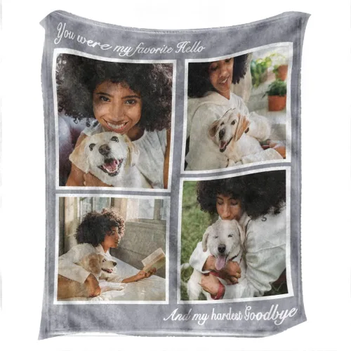 Miniatura 10 de ShineSand Regalos de pérdida de perro, manta personalizada para perro con foto y nombre, manta para mascotas para perro, cachorro, gato, regalo