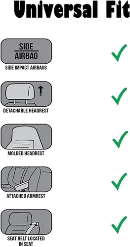 Miniatura 7 de Fundas de asiento de piel de oveja auténtica auténtica para autos, SUV, camiones, camionetas, RV, asientos delanteros de piel de oveja, fundas