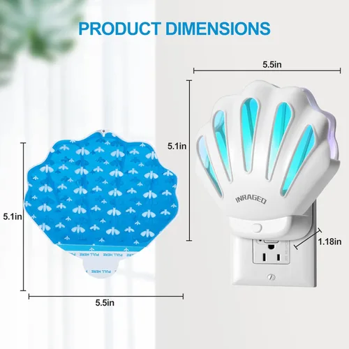 Miniatura 4 de Trampas para mosquitos para interior de casa, HU002, trampa para moscas enchufable, para interiores, trampa eléctrica para insectos voladores