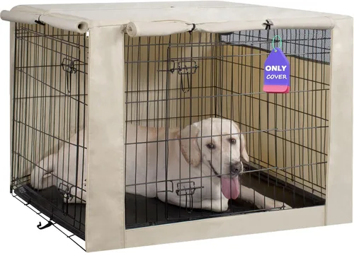 Miniatura 11 de HiCaptain - Cubierta de doble puerta para jaula de perro (para cajas de alambre de 24 30 36 42 48 pulgadas)