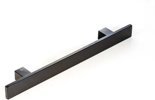 Miniatura 3 de Manija de puerta negra mate de 32 pulgadas de largo, de 1 cara, moderna manija de puerta delantera de acero inoxidable para puertas de vidrio