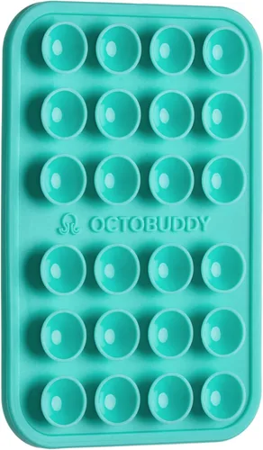 OCTOBUDDY Classic - Funda de teléfono con montaje adhesivo de succión de silicona - Manos libres, soporte de agarre fuerte para selfies y videos -