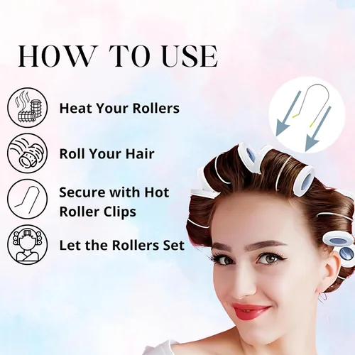 Miniatura 2 de Sta-Rite Hot Roller Clips para Eléctrico Rodillos, M puntas amarillas