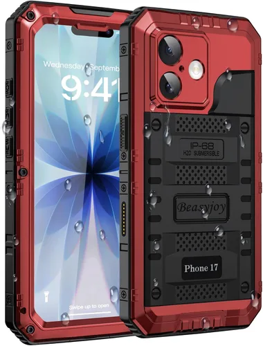 Miniatura 41 de Beasyjoy - Funda impermeable para iPhone 13 Pro, carcasa de metal con protector de pantalla integrado, carcasa protectora de cuerpo completo de Negro