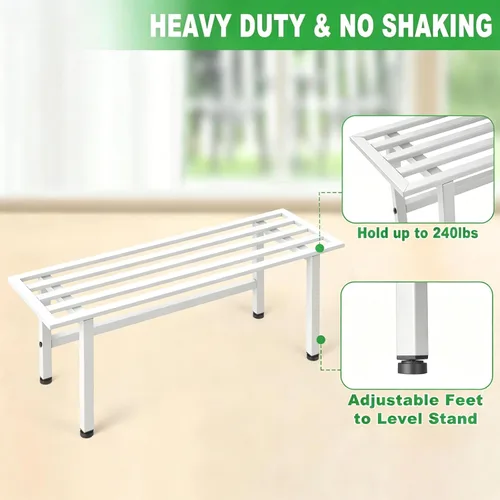 Miniatura 3 de Dipion Paquete de 2 soportes de metal para plantas al aire libre, estantes para plantas de interior, 1 nivel resistentes para múltiples plantas, 26