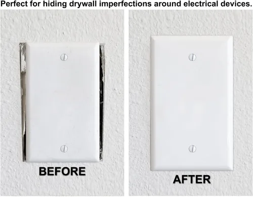Miniatura 2 de Placa grande para interruptor de 1 banda, cubierta para caja eléctrica no utilizada, placa de pared en blanco de gran tamaño, placa de pared