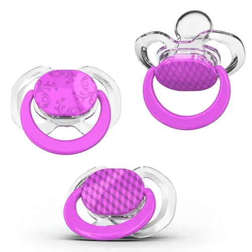 Miniatura 10 de Smilo Chupete para bebé con diseño ortodóntico para un desarrollo dental saludable, etapa 3 para bebés de 9 meses en adelante, paquete de 3 chupetes