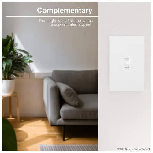 Miniatura 4 de GE Heavy Duty, de un solo polo, en la pared, ligero, ventilador, circuitos de un interruptor, clip de conexión a tierra, fácil de instalar, 20A/120V