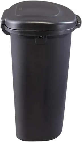 Miniatura 3 de Rubbermaid Touch-Top - Bote de basura de cocina con tapa, 12.2 galones, color negro, contenedor de basura para el hogar, cocina, apartamento/garaje