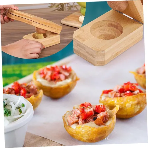 Miniatura 7 de HOMSFOU herramientas de tortilla plátanos Plátano prensa de peso prensa de plátano prensa de peso de cocción de plátano prensa de plátano prensa
