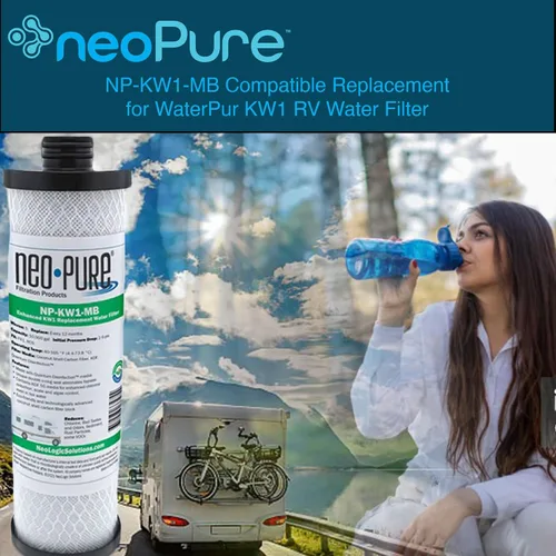 Miniatura 5 de Neo-Pure Reemplazo compatible con NP-KW1-MB para filtro de agua WaterPur™ KW1 RV - Ahora disponible como filtro MAX, con purificación de agua