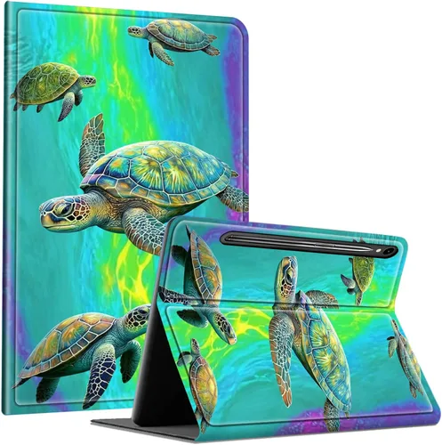 Miniatura 59 de Slim Case for Samsung Galaxy Tab S10 Lite / S10 FE / S9 FE 10.9" & Galaxy Tab S9 11", Multi-Angle Stand PU Leather Smart Folio Cover with Soft TPU