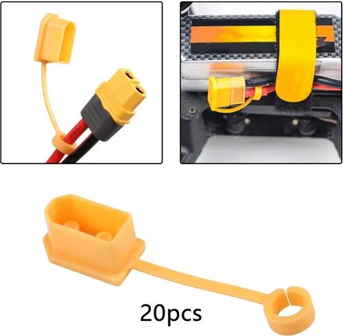 Miniatura 6 de CERRXIAN 20 tapas protectoras de enchufe XT60 XT60, conector de enchufe XT60, protector de pérdida de polvo, tapón aislado para batería RC Lipo